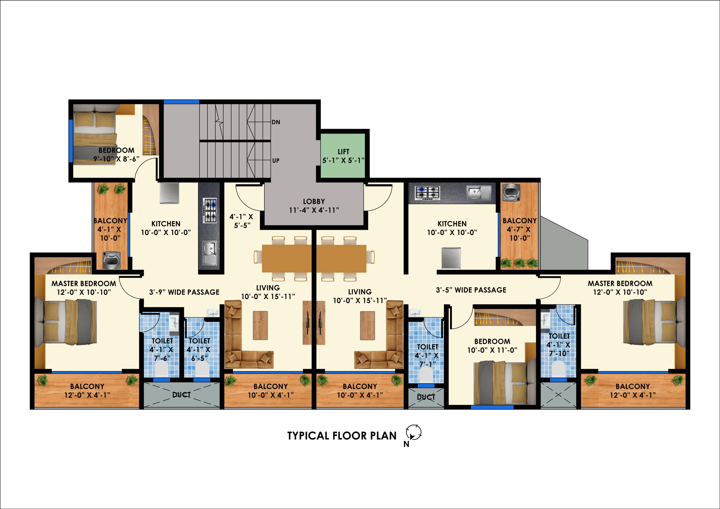 Alve Nirmiti typical floor plan drawing